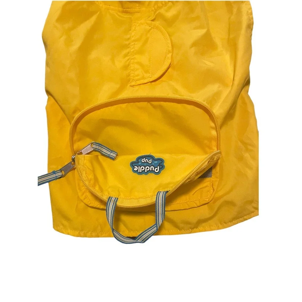 Puddle Pup Dog Raincoat Rain Jacket Yellow Medium Hooded